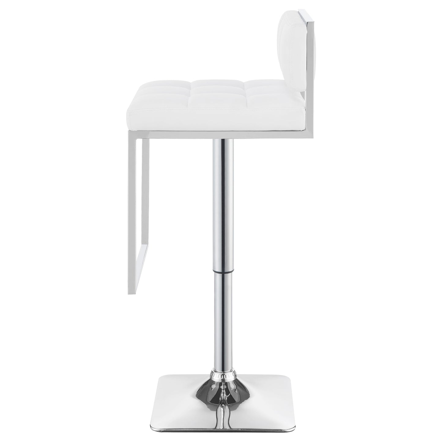 Alameda Adjustable Bar Stool White and Chrome