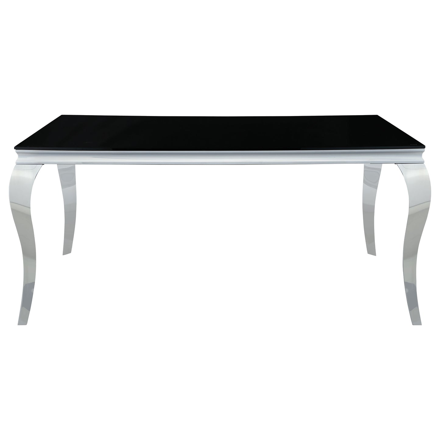Carone 5-piece 61-inch Rectangular Black Glass Dining Set Blue