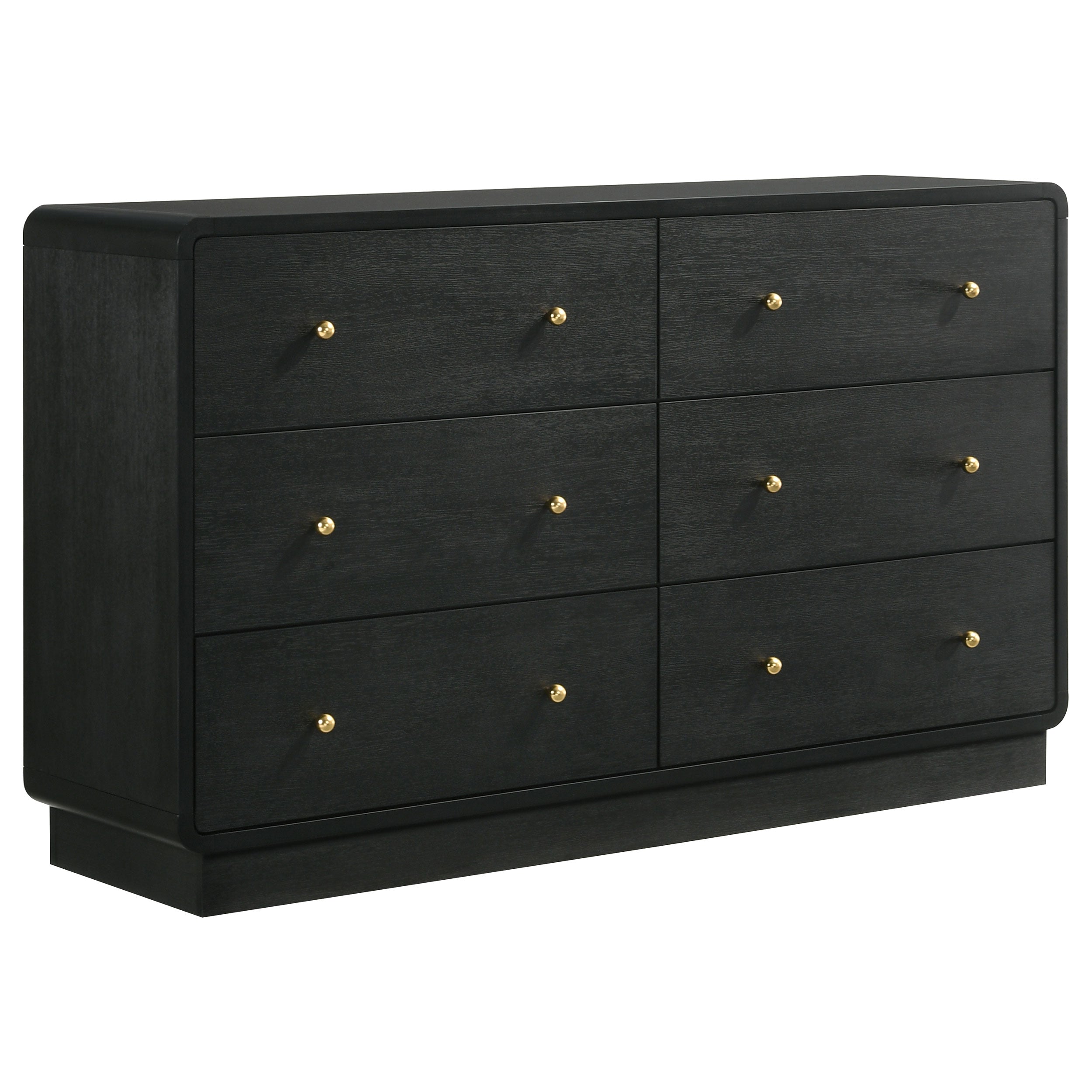 Cavelle 6-drawer Dresser Cabinet Black  Furniture Factory Outlet