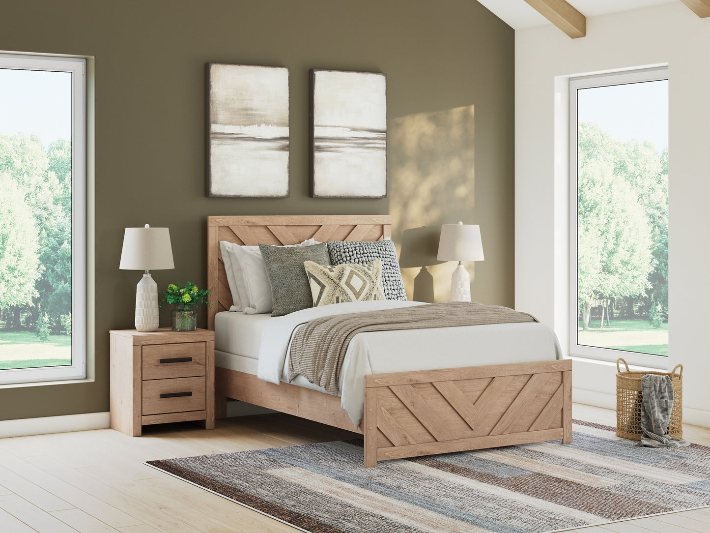 Sanginlane Panel Bed