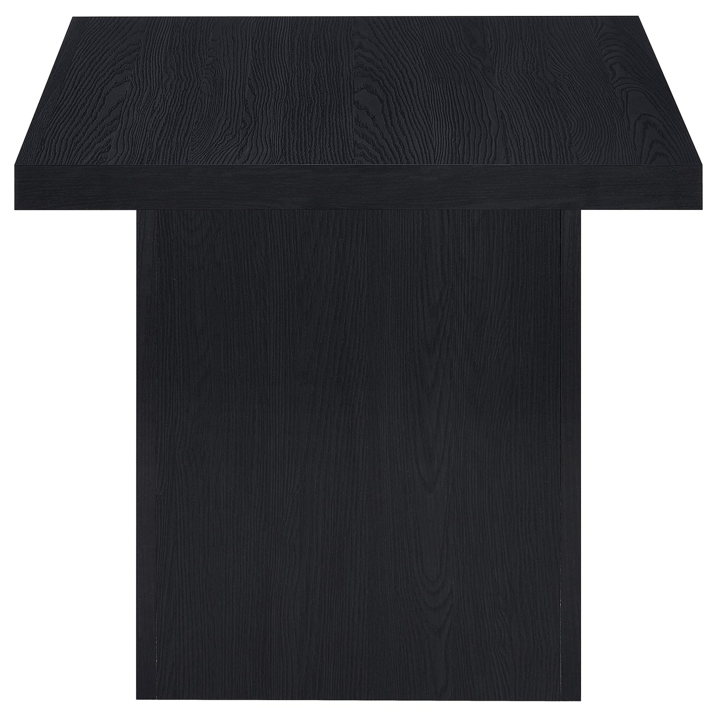 Devar Square Engineered Laminate End Side Table Black
