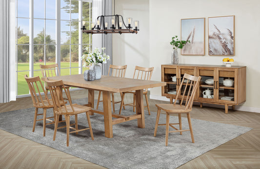 Middleton 7-piece Extension Leaf Dining Set Natural Brown