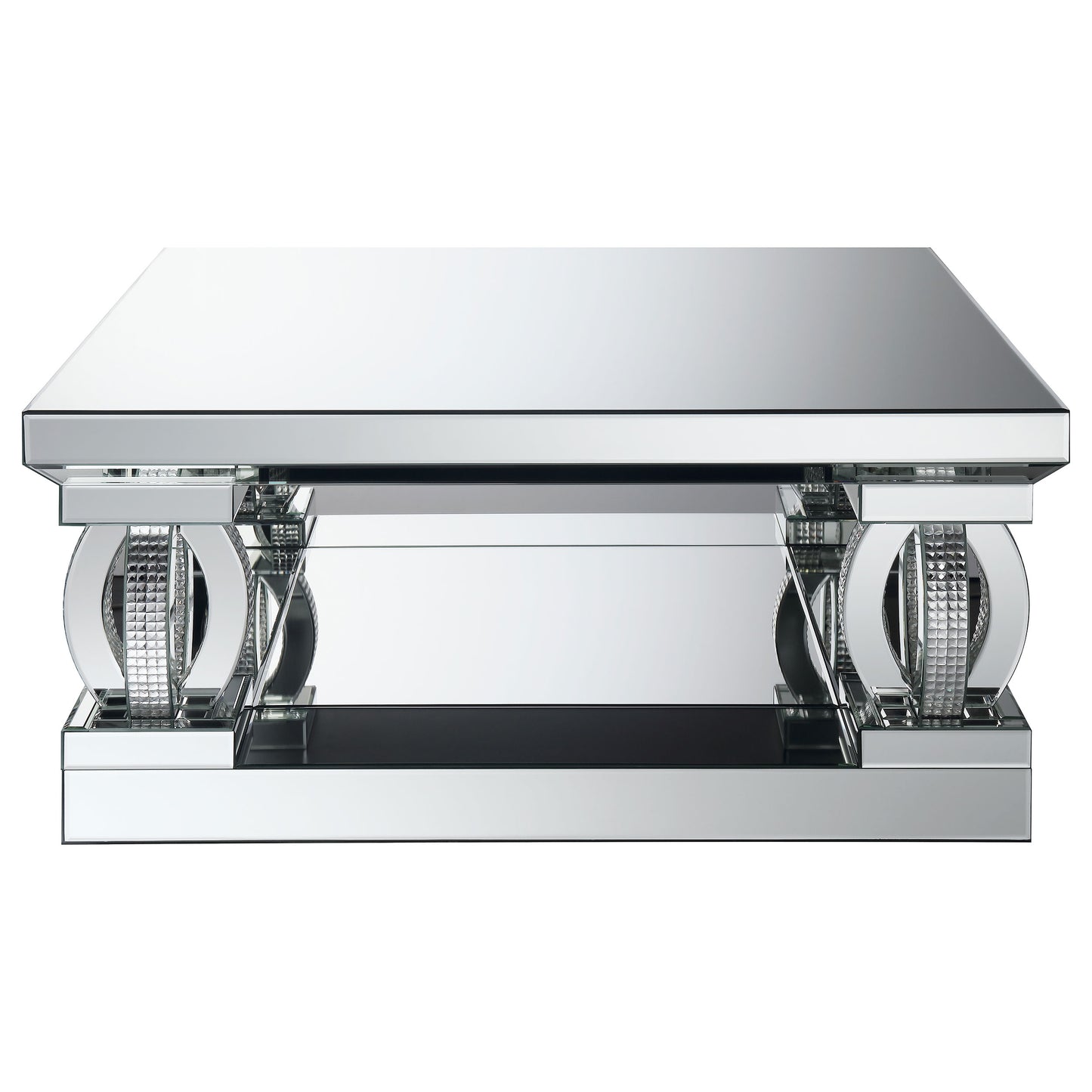 Amalia 3-piece Mirrored Coffee and End Table Set Silver