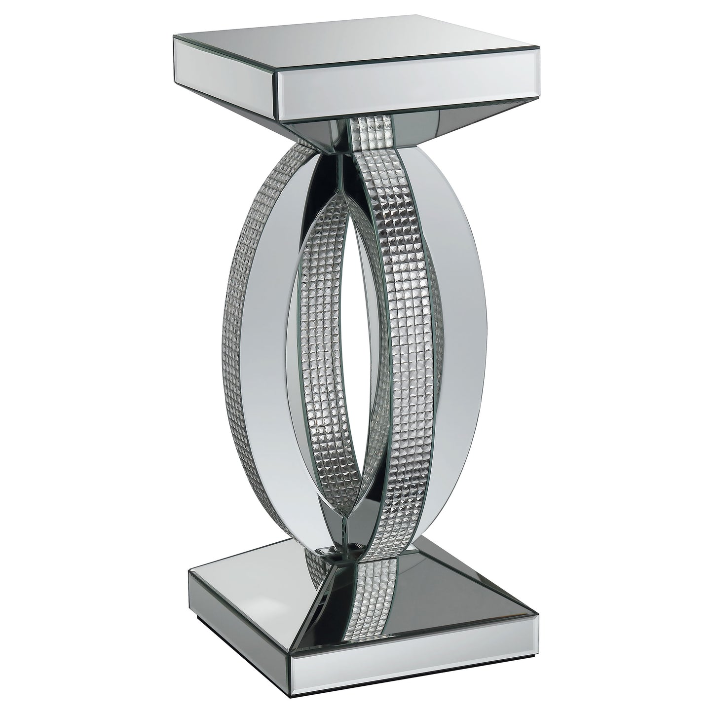 Amalia 3-piece Mirrored Coffee and End Table Set Silver