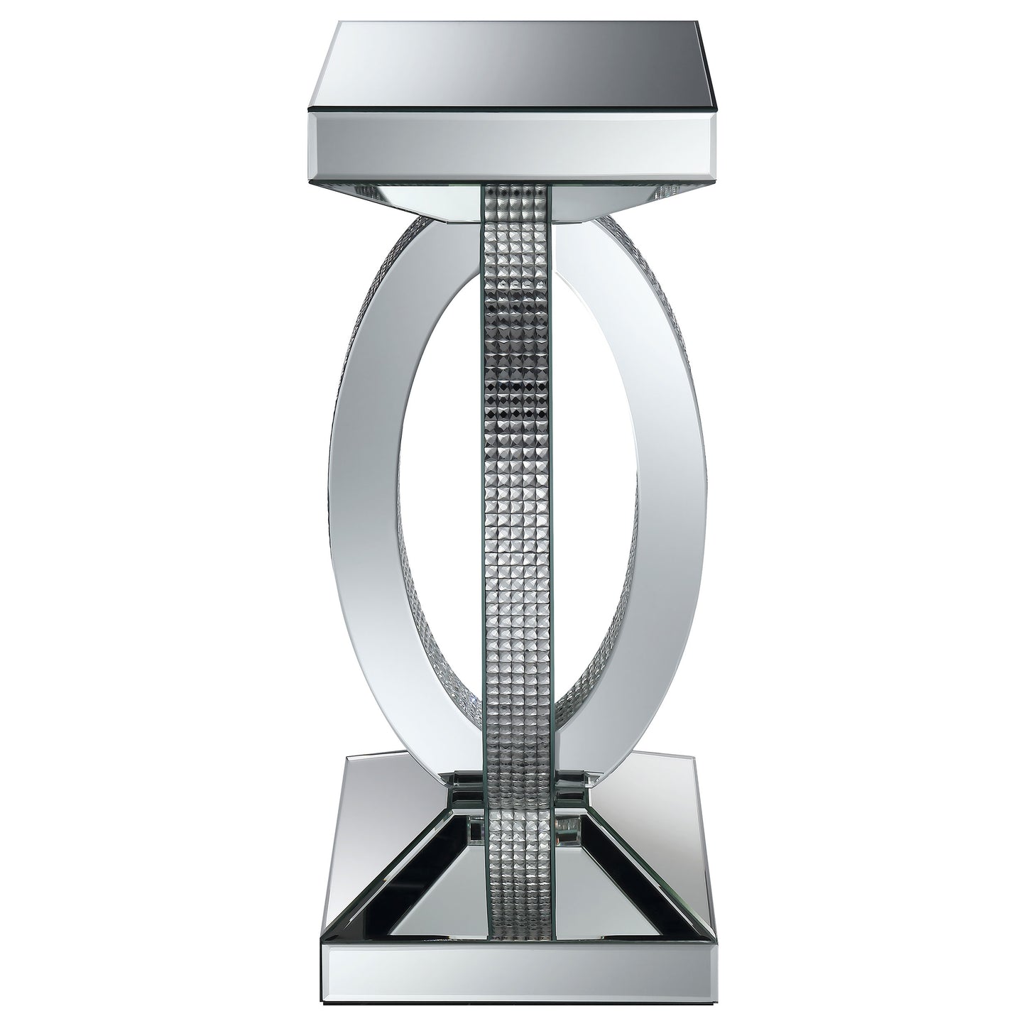 Amalia 3-piece Mirrored Coffee and End Table Set Silver