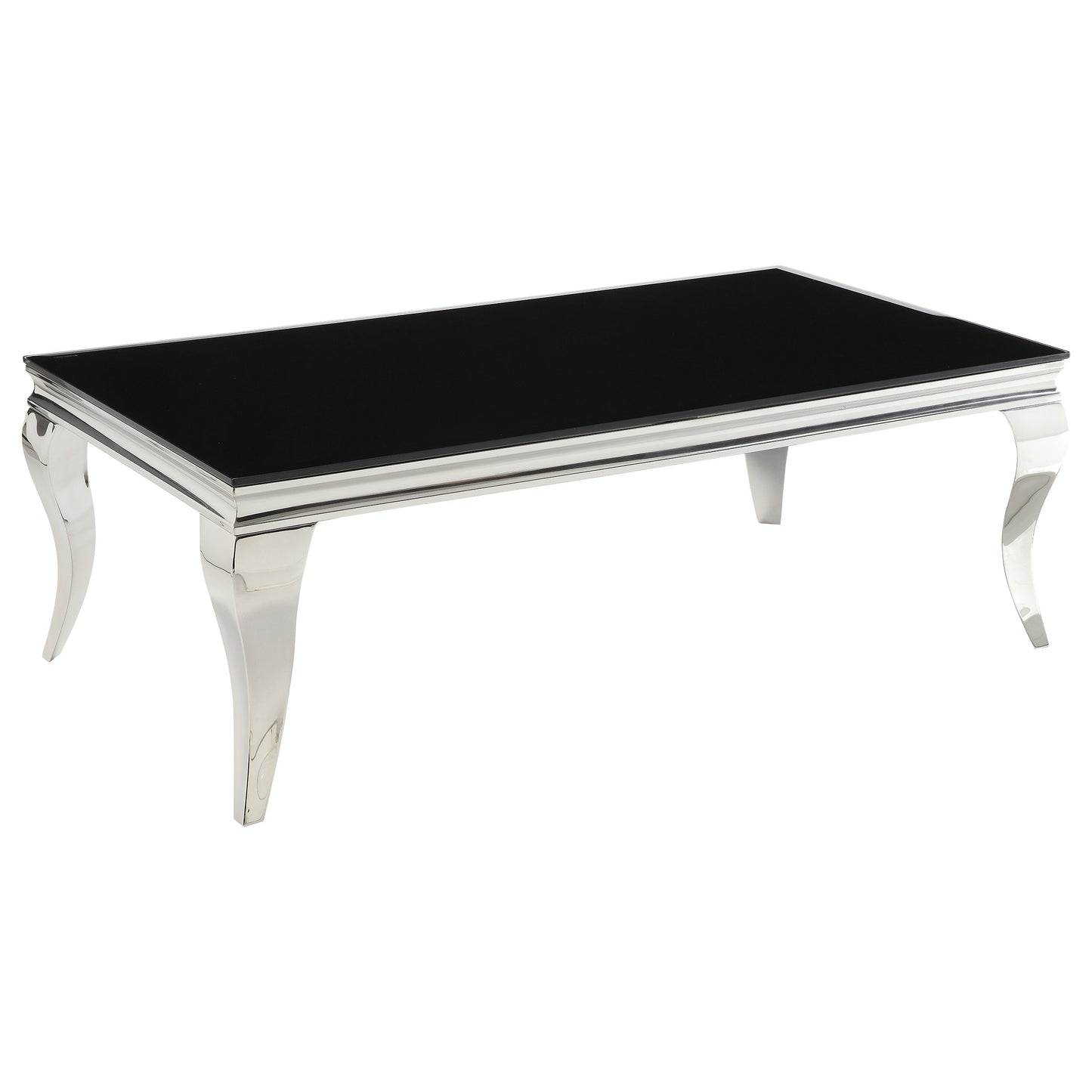 Carone 2-piece Glass Top Coffee and End Table Set Black