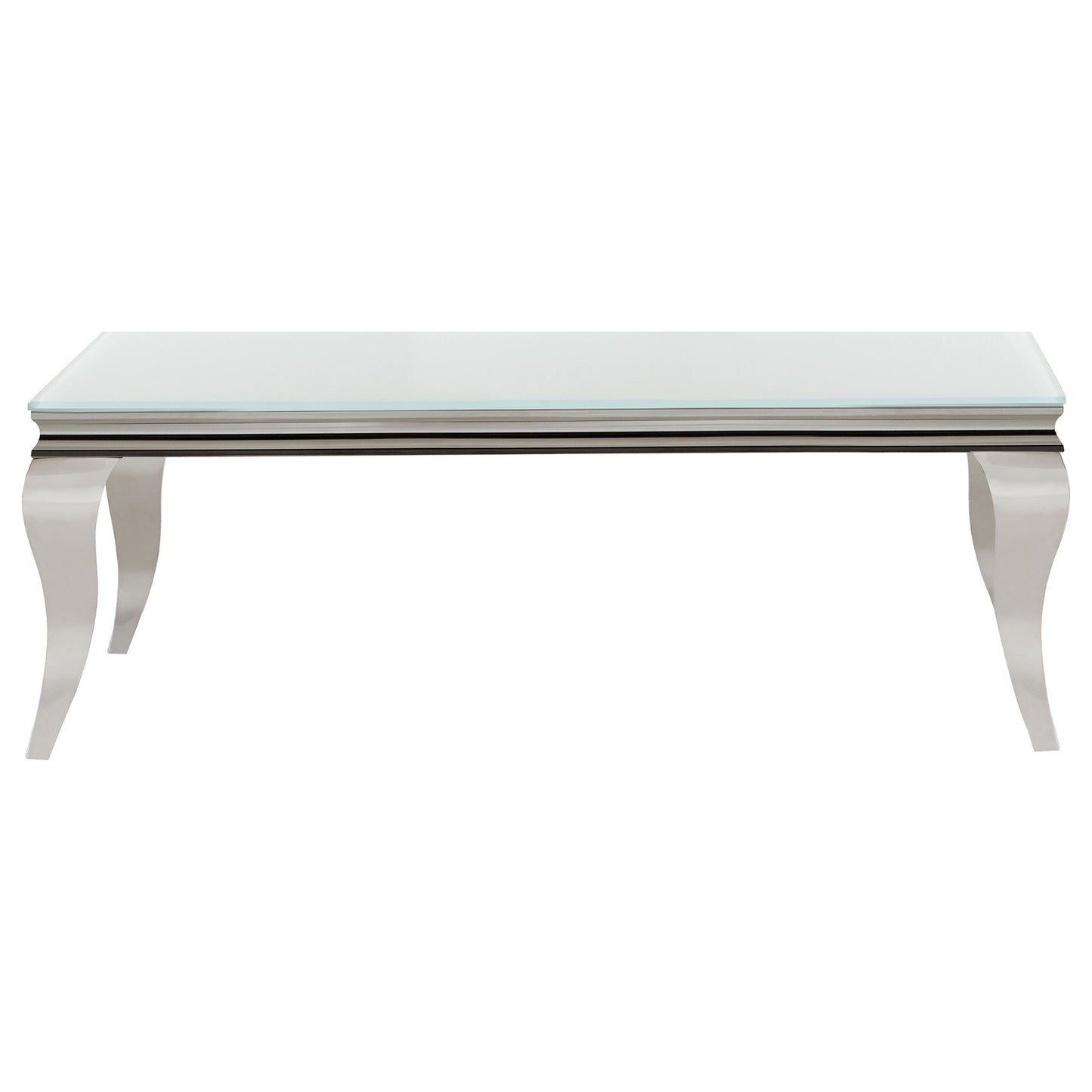 Carone 2-piece Glass Top Coffee and End Table Set White
