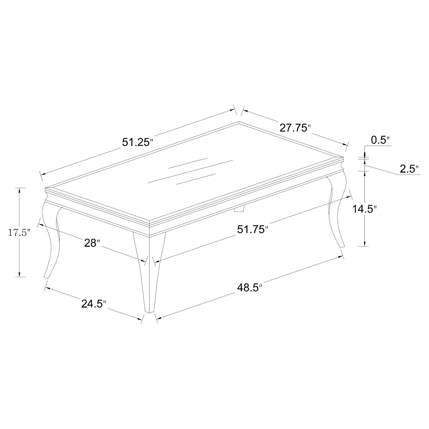 Carone 2-piece Glass Top Coffee and End Table Set White
