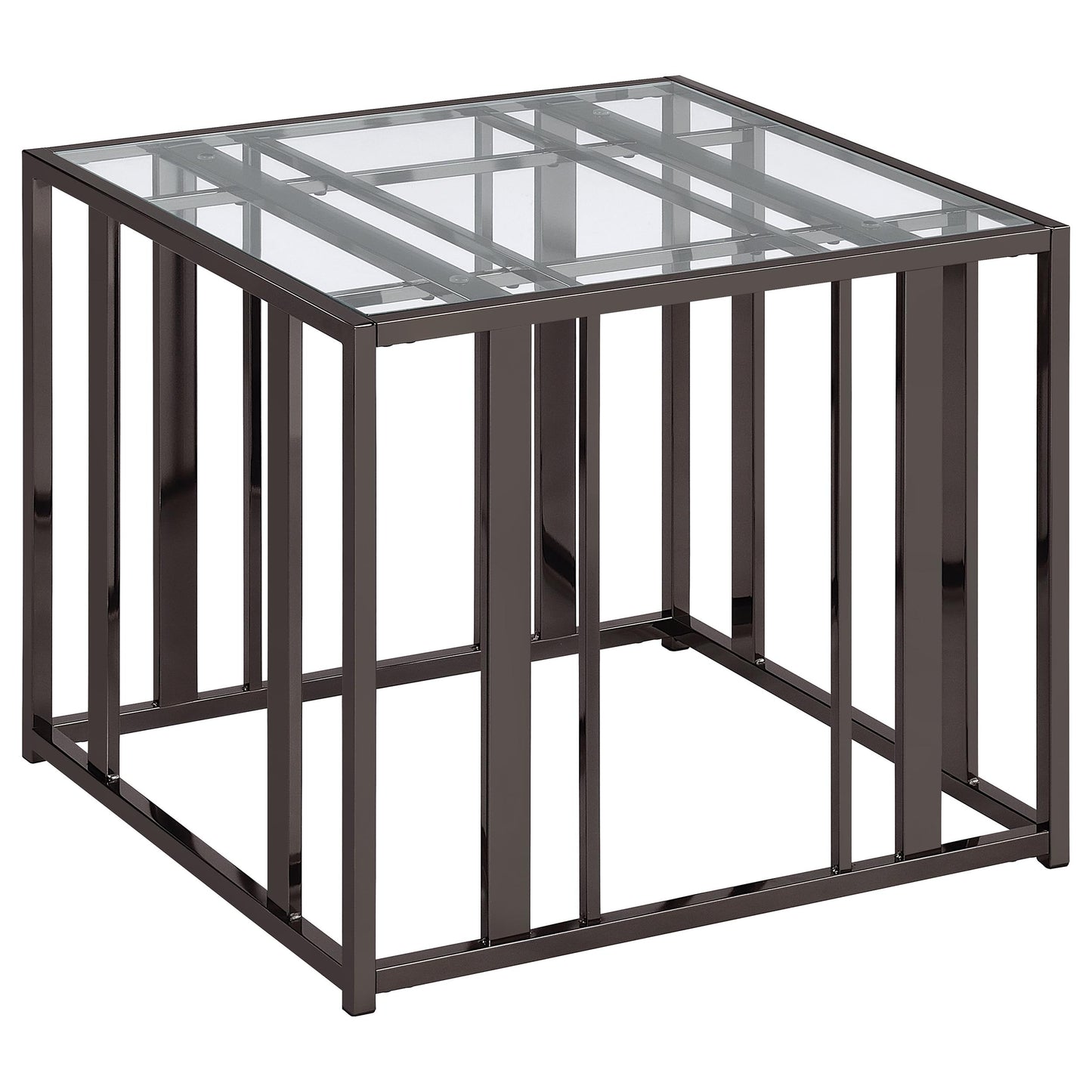 Adri 2-piece Coffee and End Table Set Black Nickel