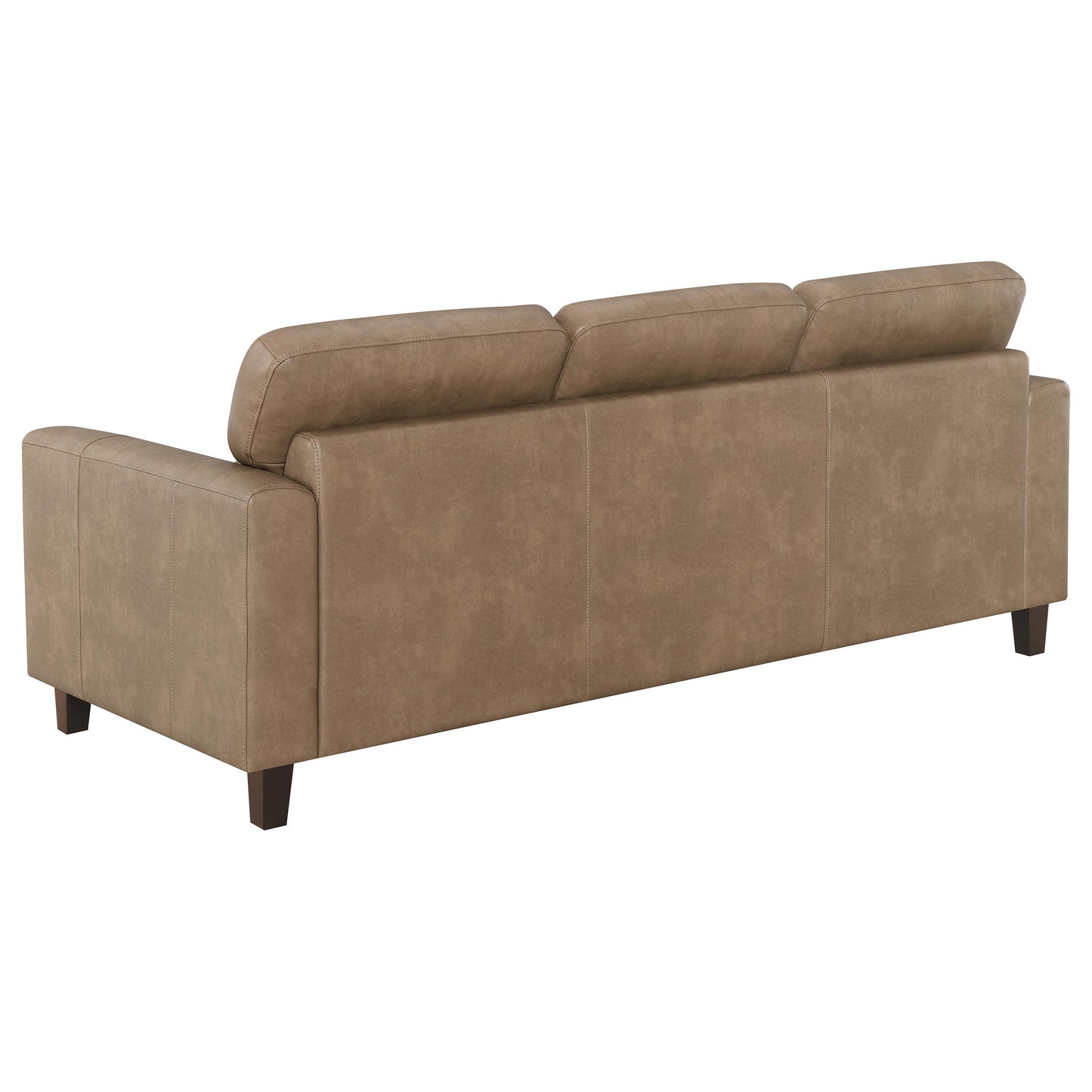 Scotland 2-piece Faux Leather Upholstered Sofa Set Brown
