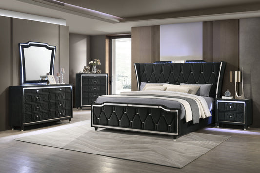 Lorient 5-piece Queen Bedroom Set Black
