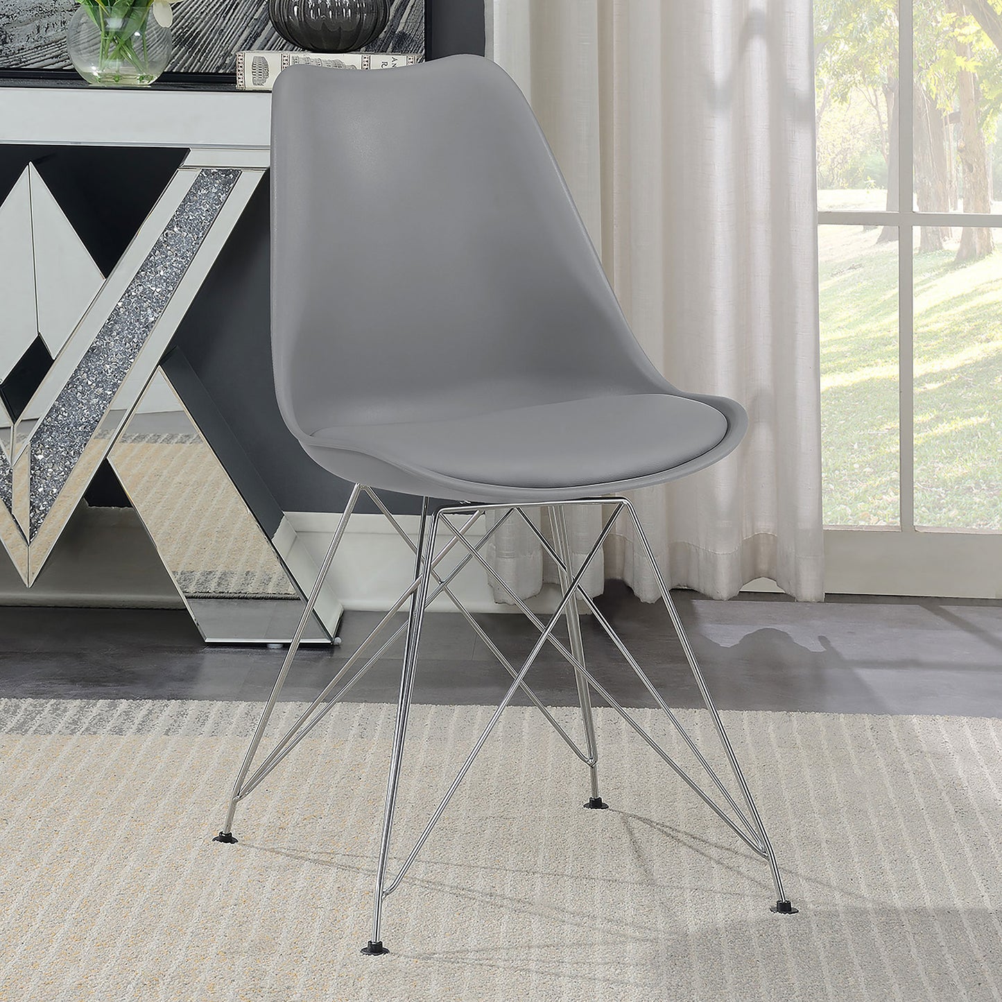 Juniper Upholstered Side Chairs Grey (Set of 2)