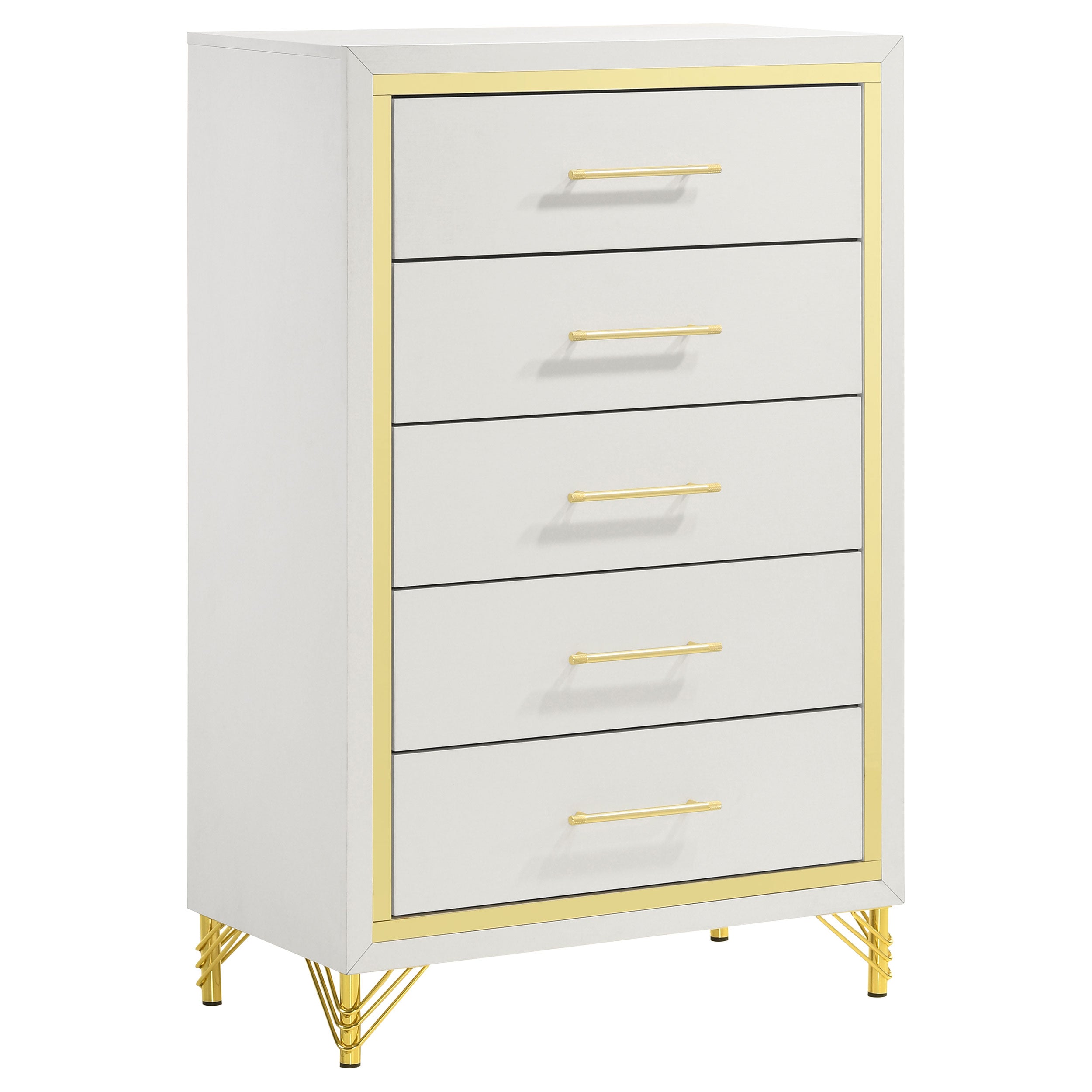 Lucia 5-drawer Bedroom Chest of Drawers White Furniture Factory Outlet Lucia 5-drawer Bedroom Chest of Drawers White Furniture Factory Outlet