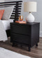 Danziar King Panel Bed with Mirrored Dresser and Nightstand