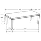 Ronnie Rectangular 79-inch Wood Dining Table Rustic Cream