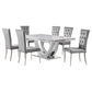 Kerwin 7-piece Rectangular Dining Table Set Grey and Chrome
