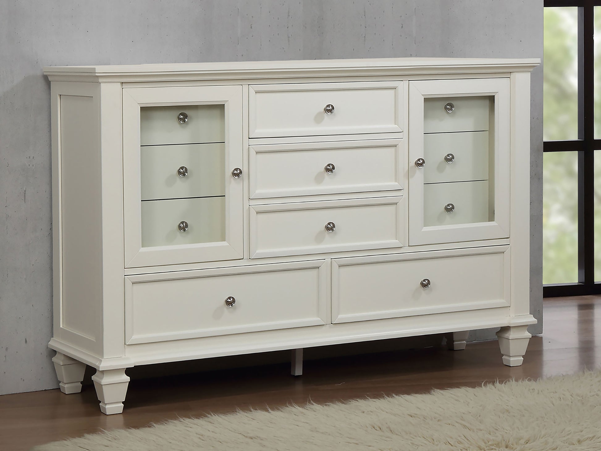 Sandy Beach 11-drawer Dresser Cream White – Furniture Factory Outlet