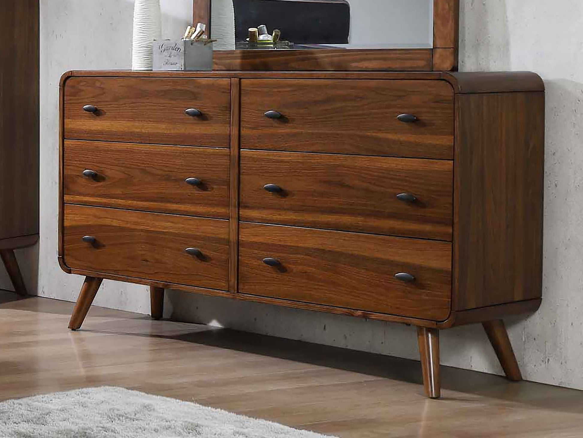 Robyn 6-drawer Bedroom Dresser Dark Walnut – Furniture Factory Outlet Robyn 6-drawer Bedroom Dresser Dark Walnut – Furniture Factory Outlet