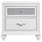 Barzini 2-drawer Nightstand White