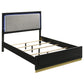 Caraway Wood California King LED Panel Bed Black