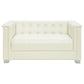 Chaviano 3-piece Upholstered Tufted Sofa Set Pearl White