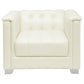 Chaviano 3-piece Upholstered Tufted Sofa Set Pearl White