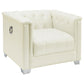 Chaviano 3-piece Upholstered Tufted Sofa Set Pearl White