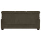 Clementine 2-piece Upholstered Padded Arm Sofa Set Brown