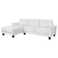 Caspian Upholstered Curved Arms Sectional Sofa White and Black