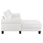 Caspian Upholstered Curved Arms Sectional Sofa White and Black