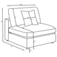 Serene 4-piece Upholstered Modular Sectional Sofa Charcoal