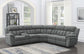 Bahrain 6-piece Upholstered Power Sectional Charcoal