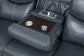 Sloane Upholstered Motion Reclining Sofa with Drop Down Table Blue