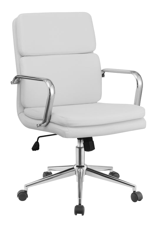 Ximena Standard Back Upholstered Office Chair White