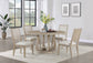 Trofello Upholstered Dining Side Chair White Washed and Beige (Set of 2)