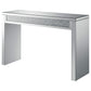 Gillian Rectangular Sofa Table Silver and Clear Mirror