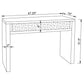 Gillian Rectangular Sofa Table Silver and Clear Mirror