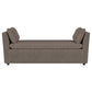 Robin Upholstered Accent Bench with Armrests Brown