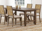 Matisse Rectangular Dining Table with 18" Removable Extension Leaf Brown