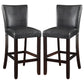 Alberton Leatherette Upholstered Bar Chair Black (Set of 2)