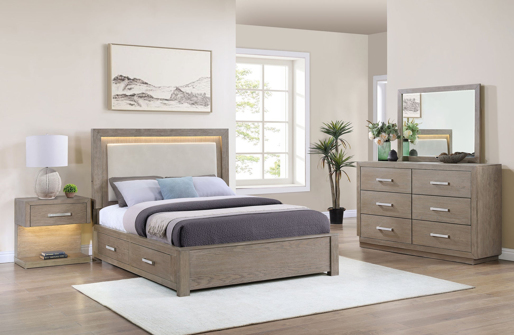 Kenora 4-piece Eastern King Bedroom Set Barley Brown Furniture Factory Outlet Kenora 4-piece Eastern King Bedroom Set Barley Brown Furniture Factory Outlet