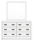 Binterglen Full Panel Bed with Mirrored Dresser and 2 Nightstands