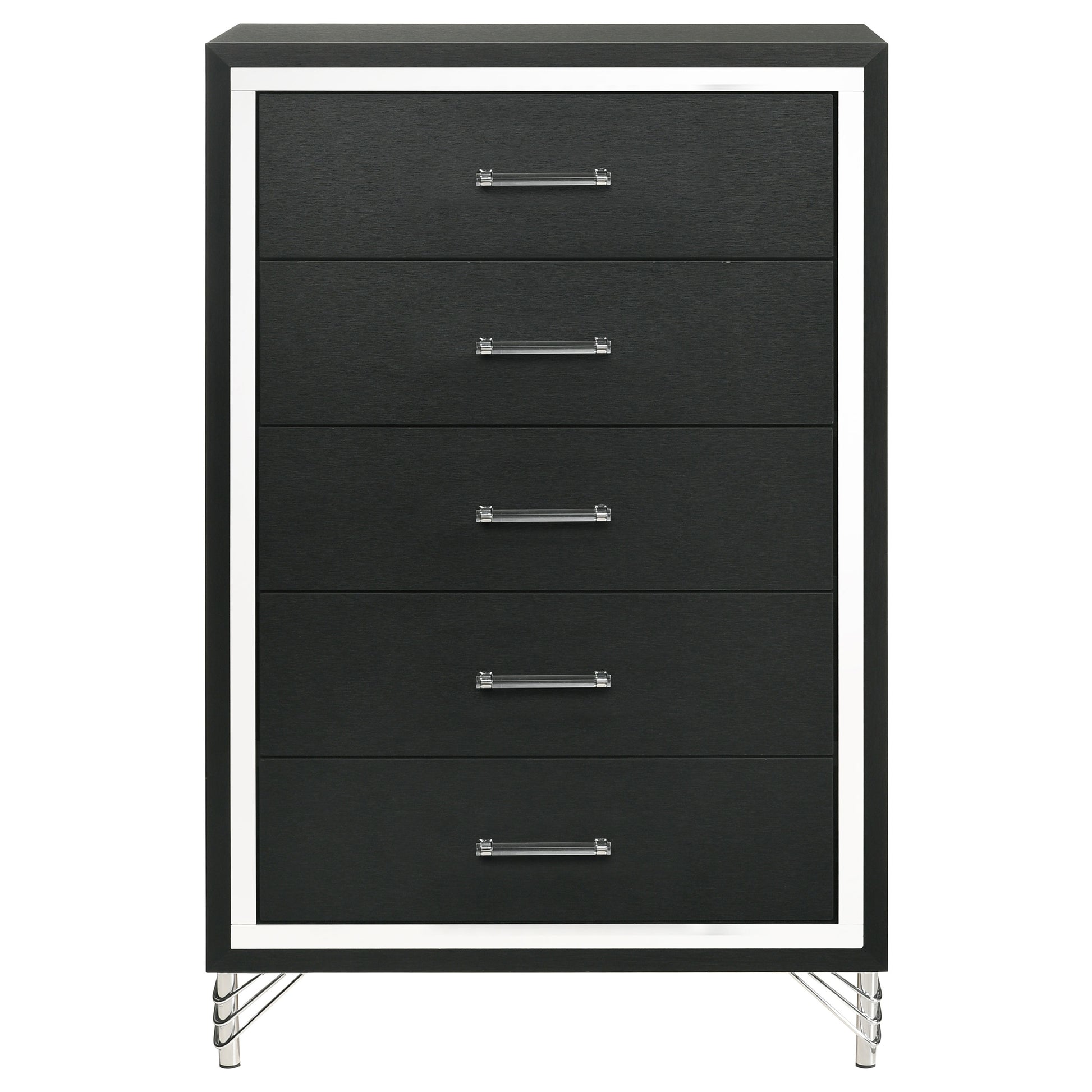 Lucia 5-drawer Bedroom Chest of Drawers Black – Furniture Factory Outlet Lucia 5-drawer Bedroom Chest of Drawers Black – Furniture Factory Outlet