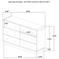 Cavelle 6-drawer Dresser Cabinet Black