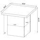 Devar Square Engineered Laminate End Side Table Black