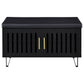 Brixton 2-door Padded Entryway Shoe Storage Bench Black