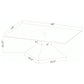Jenny 3-piece Rectangular Coffee and End Table Set Chrome