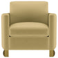Corliss Upholstered Curved Track Arm Chair Camel