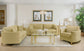 Corliss Upholstered Curved Track Arm Chair Camel