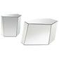 Capella 2-piece Mirrored Coffee and End Table Set Silver